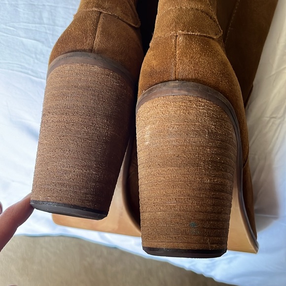 Palisade Chestnut Leather Knee High Boots - Picture 6 of 12